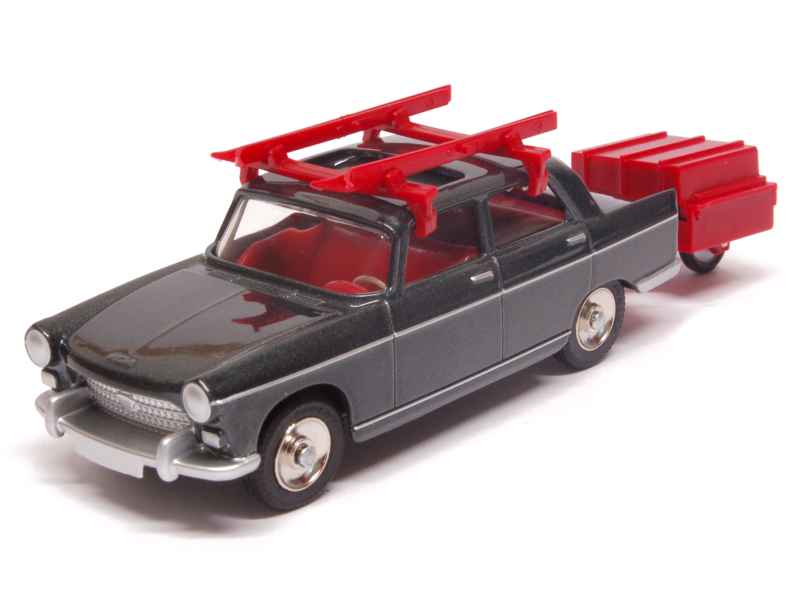 78307 Peugeot 404 Berline Skis Remorque 