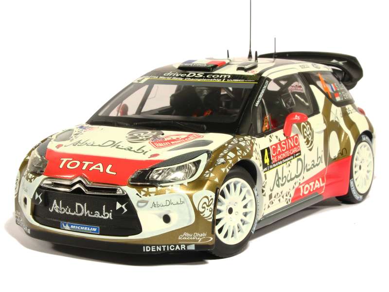 Horloge Miniature 24h Du Mans - Citroën DS3 WRC N°4 - Rallye Monte Carlo 2015 - Chardonnet