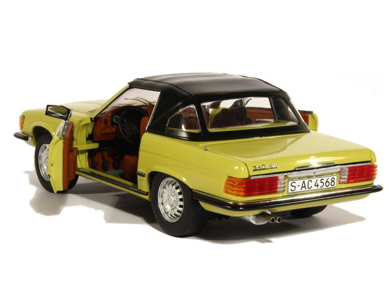 Sun Star 1/18 Mercedes 350 SL Hardtop R107 1977 Ivoire – Neuf Sous Boîte