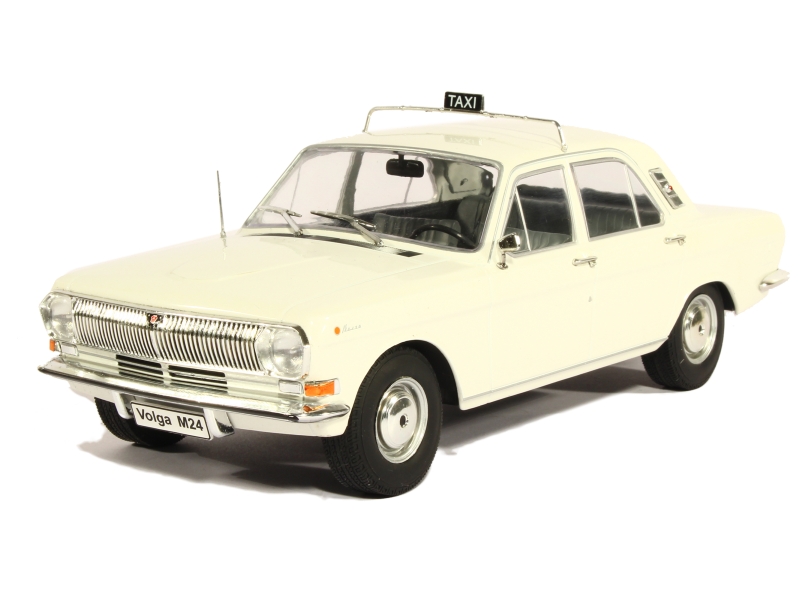 Gaz Wolga Volga M24 1967 Noir Gris Intérieur Maquette de Voiture 1:18