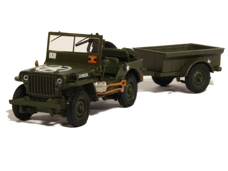 83744 Willys Jeep Remorque US Army 1944