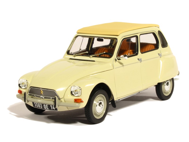 Voiture Collection édition Salvat Miniature Citroën Dyane 6 Nazare 1975 - Échelle 1/24 - Métal, Sur Socle - Collection Ixo/Salvat Citroën Dyane 6 Miniature