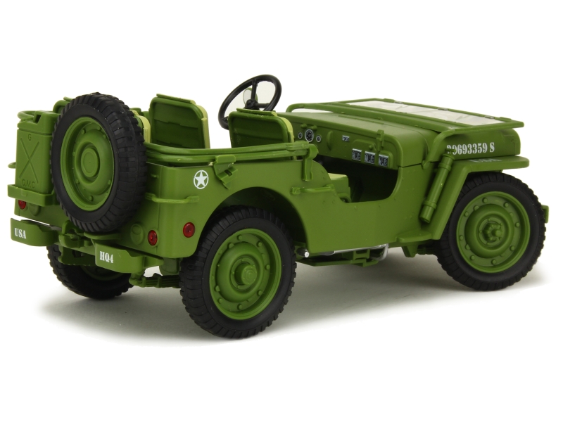 Jeep US Army En Tôle – Longueur 27 Cm – Jouet Mécanique – Occasion
