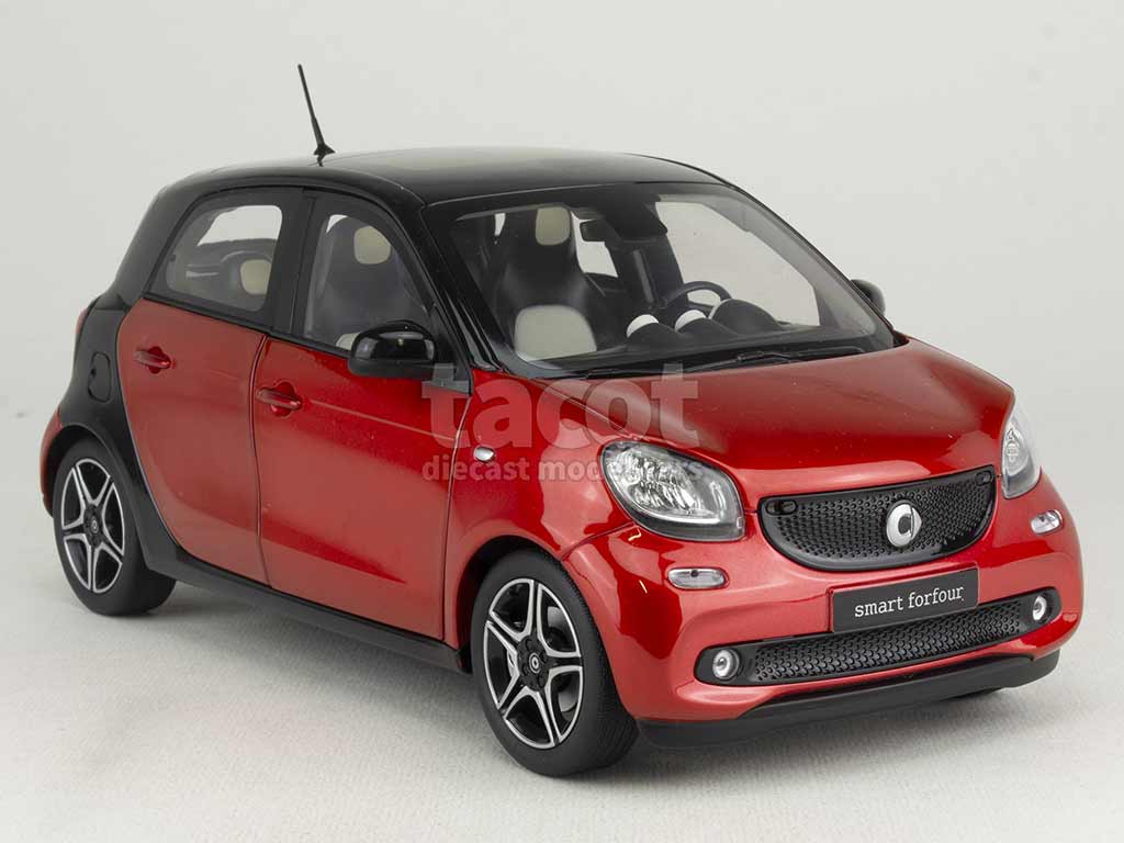 Miniature Norev 1/18 Smart Forfour - Couleur Lava Orange Et Graphite Grey, Occasion
