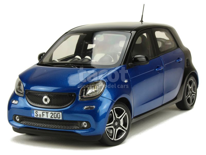 NOREV 1/18 Smart Forfour 2015 - Noire Et Bleue - Miniature Occasion