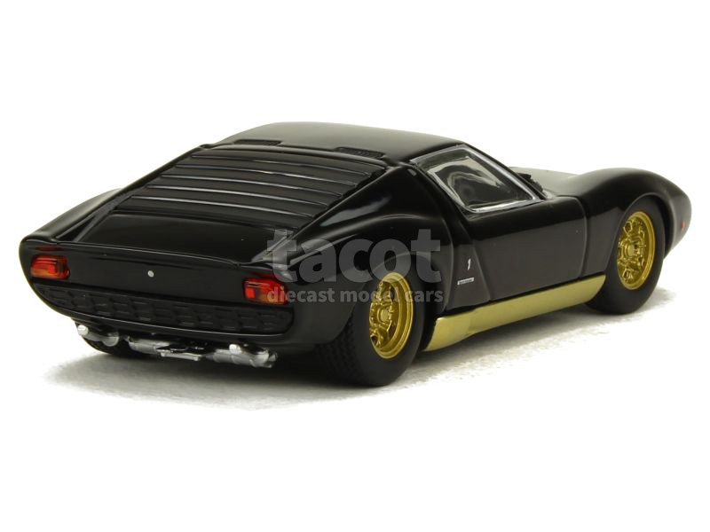 Miniature Rio 1/43 – Lamborghini Miura Roadster 1966 (Blanche, Portières Ouvrantes)