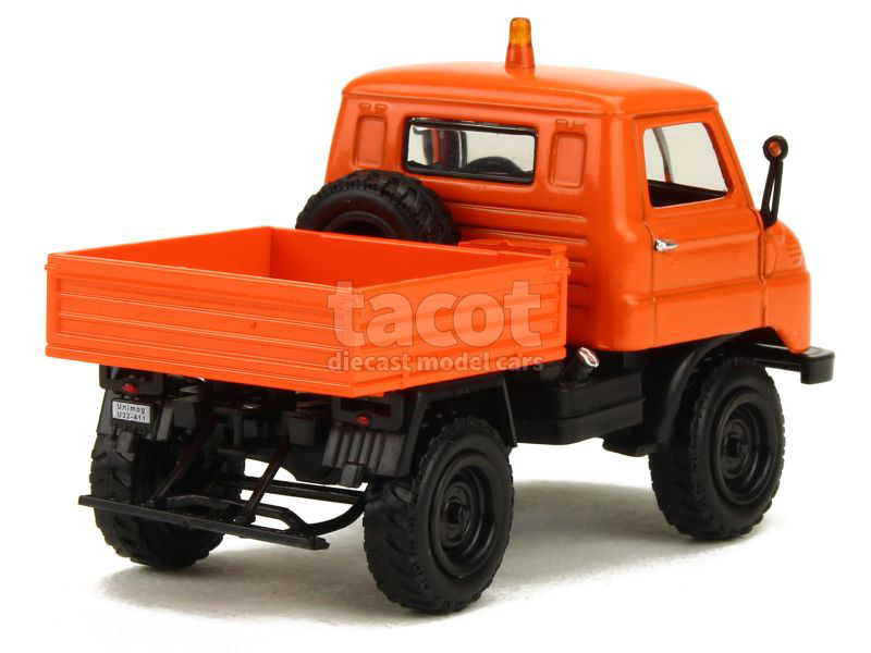 UNIMOG U411 A PLATEAU ORANGE MUNICIPAL 1950