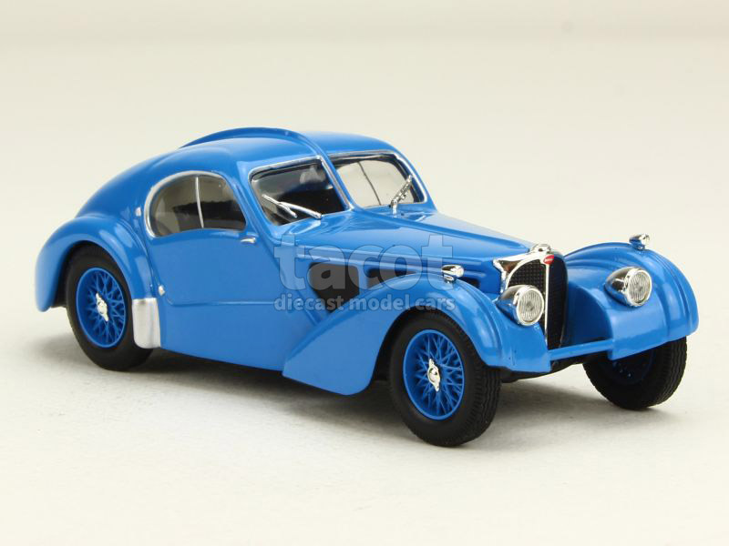 Bugatti 57 C Atlantic 1938 – Miniature Rio 1/43 Bleue, état Nickel