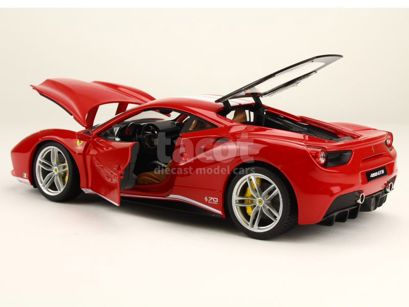 FERRARI - F60 AMERICA 2015 1/24 - BLUE WITH BOOK - LES GRANDES FERRARI