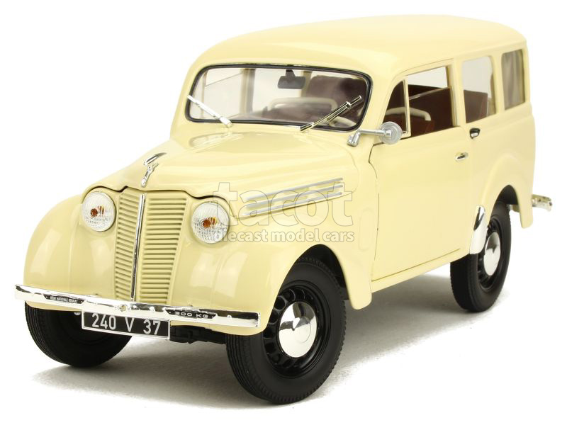 Miniature Eligor 1/43 – Renault Juvaquatre Break Avec Remorque Et Bateau – Pompiers
