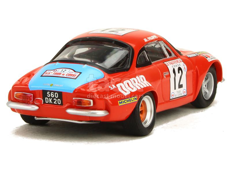 Modèle Réduit Alpine A110 Tour De Corse 1969 échelle 1/43 - Marque Eligor (Hachette), état Très Bon, Réf. AQ923