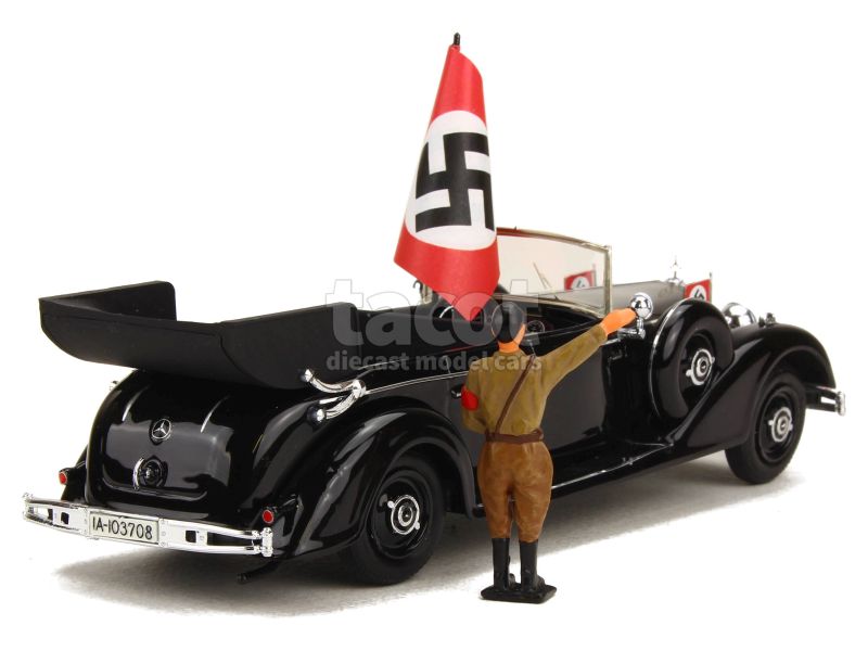Rio 1/43 – Mercedes 770 K Cabriolet 1938 (avec Figurine Eva Braun) – Miniature Neuve
