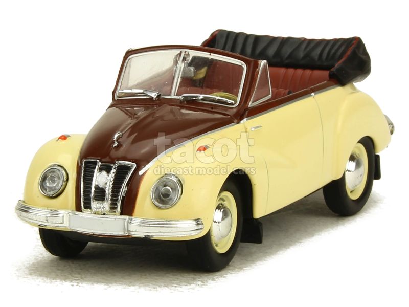 Miniature IFA F8 Cabriolet 1983 – IST/IXO échelle 1/43 – Bleu/Crème – Limitée 400 Ex