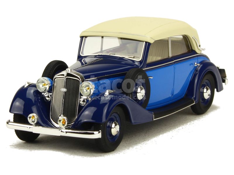 Ilario-model Horch 830bl Cabriolet Open 1936 - General De Gaulle 1:43