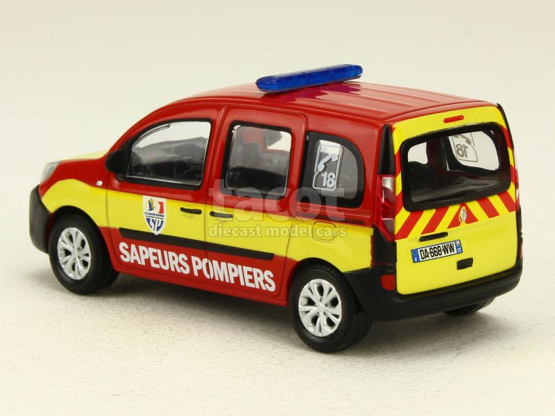 Modèle Réduit Renault Kangoo Fourgon Pompiers Norev - Échelle Indéterminée, Occasion (manque Vitre Et Gyrophare)