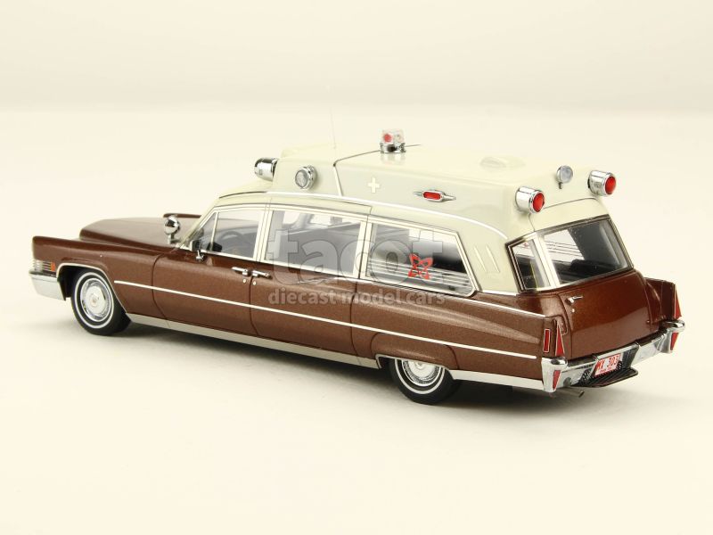 Miniature Matrix Cadillac Superior Ambulance 1951 1/43, Marron Métal, Préco