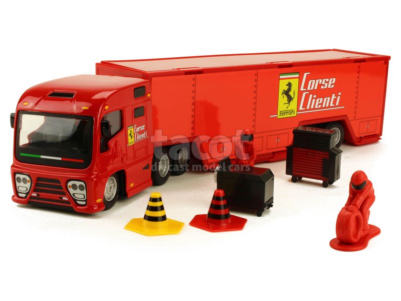 Camion Motor Home Ferrari Corse Clienti Burago 1/43 – Miniature Collection Sans Boîte