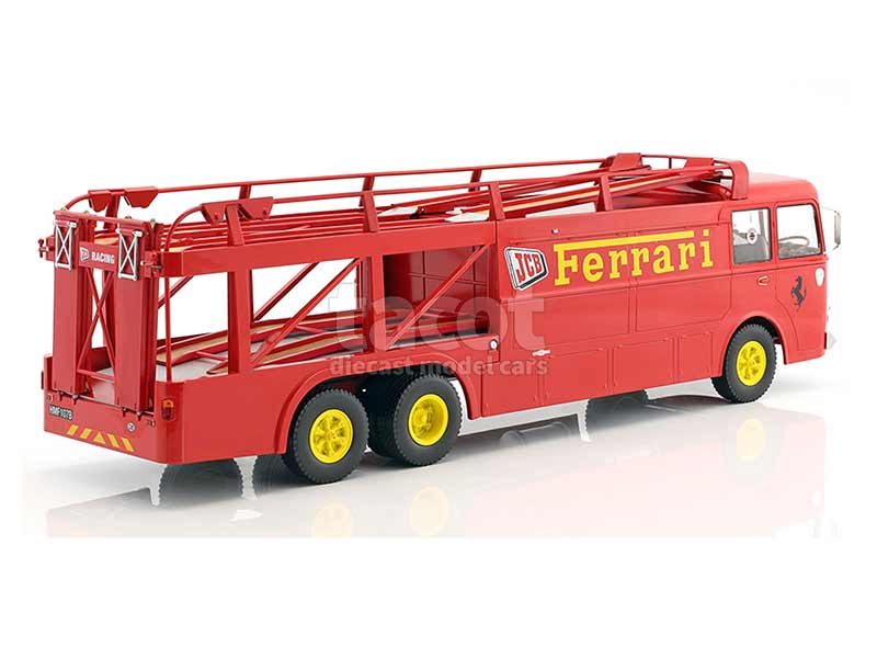 Fiat Bartoletti 306/2 Renntransporter Ferrari Film Le Mans1970 Rood 1-18 Norev Limited 1000 Pieces ( zonder Auto's ) - Schuiten Autominiaturen