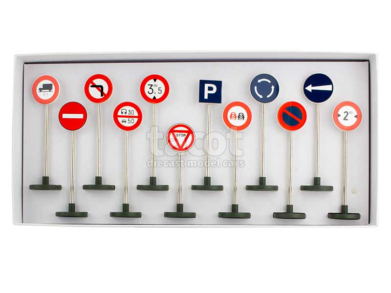 90109 Divers Set 12 Panneaux de Signalisation