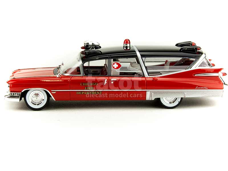 90840 Cadillac S&S Superior Ambulance Pompiers 1959