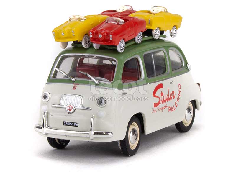Modellauto Brumm Fiat 600 D Multipla 'Taxi', 1:43,grün/schw. Fiat 600 D