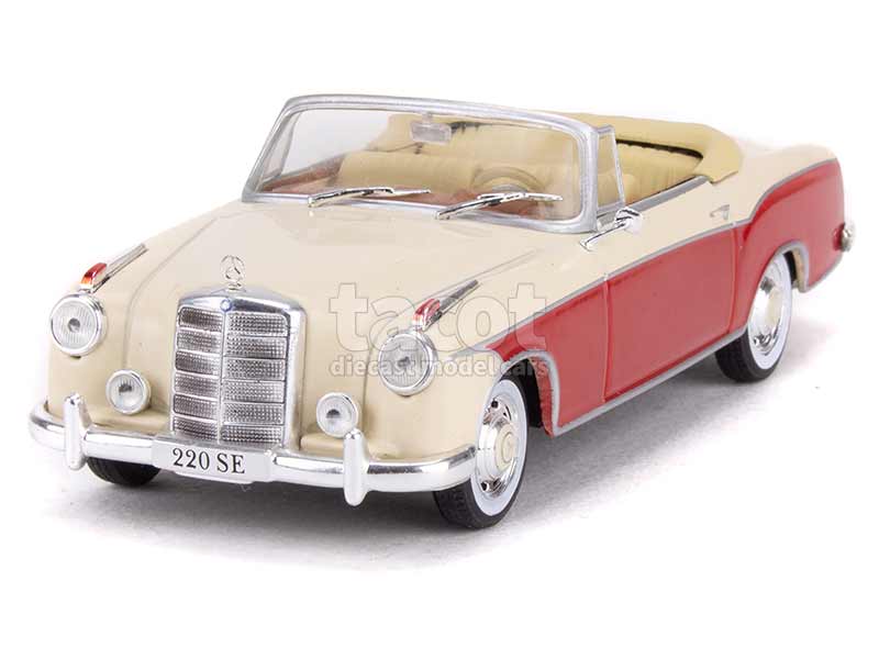 Mercedes Benz 220 SE Cabriolet Miniature Vitesse 1/43 - Ivoire Et Rouge (Ref 28627)