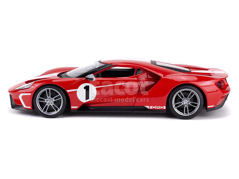 Modellino Ford GT 2017 Scala 1/18 Maisto Special Edition Blu/Arancione