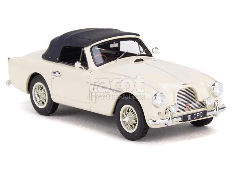Miniature Aston Martin DB2/4 MKII Cabriolet Tickford 1955 – Matrix 1/43 Blanche