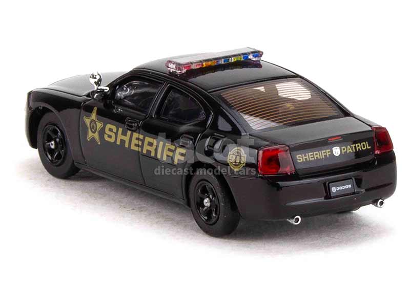 RICKO 38468 1/87 HO DODGE CHARGER NOIR SHERIFF USA VOITURE MINIATURE H0 