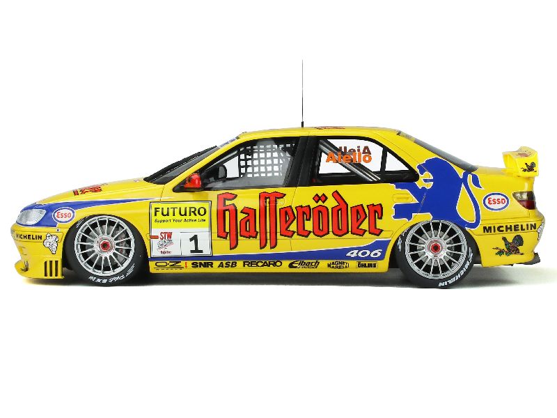 Peugeot 406 Super Tourisme 1997 – Ottomobile 1/18, Résine Jaune, DTM STW