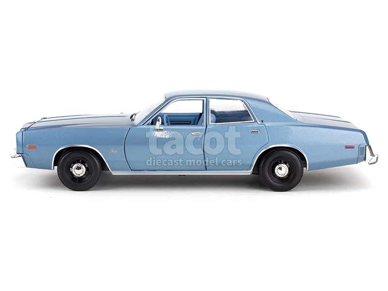 Miniature Plymouth Fury 1975 Bleue Greenlight 1/24 - Modèle Moulé Sous Pression, Neuf, Référence 85552