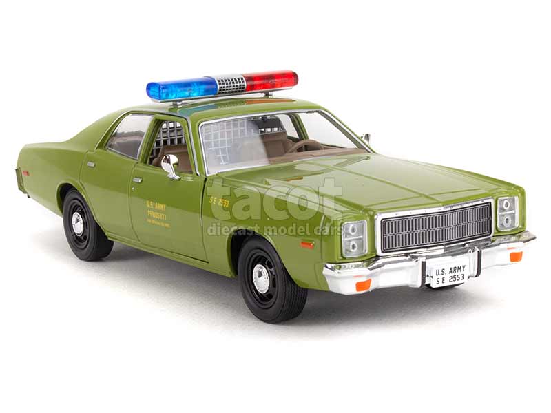 Greenlight 84103 The A Team 1977 Plymouth Fury US Army Police Car 1:24 Green » BT Diecast