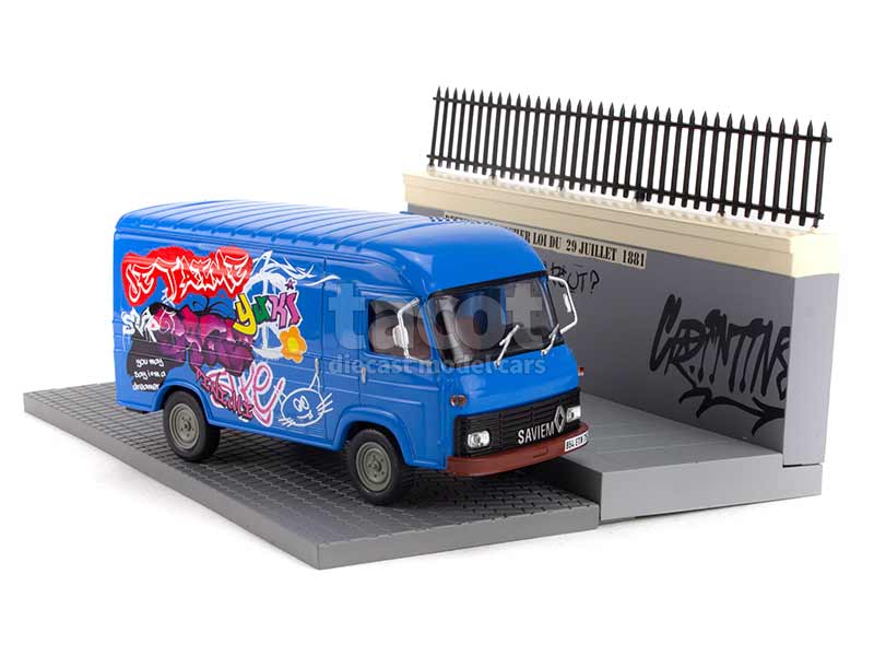 Ensemble Solido 1/43 - Saviem SG2 Compétition + Remorque 2 Essieux + R12 Gordini
