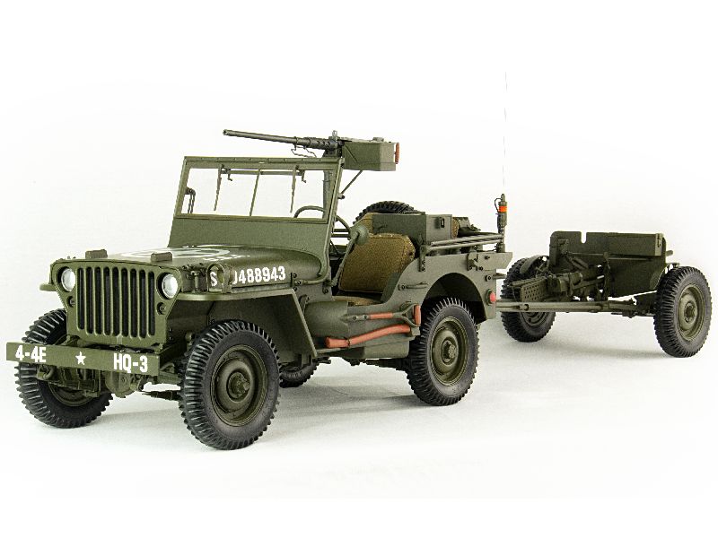 93600 Willys Jeep Remorque et Canon