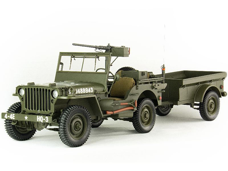 93600 Willys Jeep Remorque et Canon