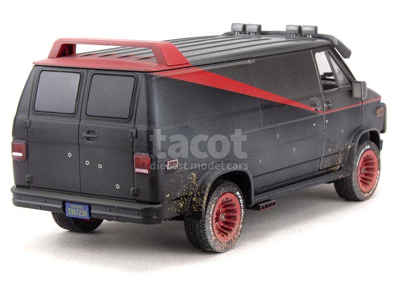 GMC - Vandura Van Agence Tous Risques 1983 - Greenlight - 1/12 - Autos  Miniatures Tacot