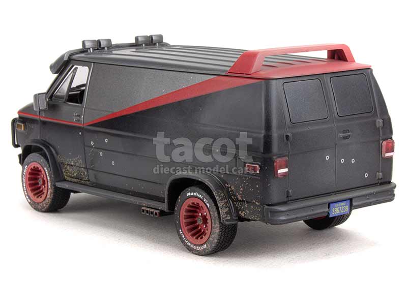 GMC - Vandura Van Agence Tous Risques 1983 - Greenlight - 1/12 - Autos  Miniatures Tacot