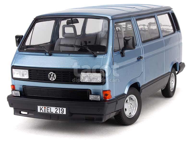 Miniature VW Multivan 1990 Norev échelle 1/18 - Bleu - Modèle Démontable