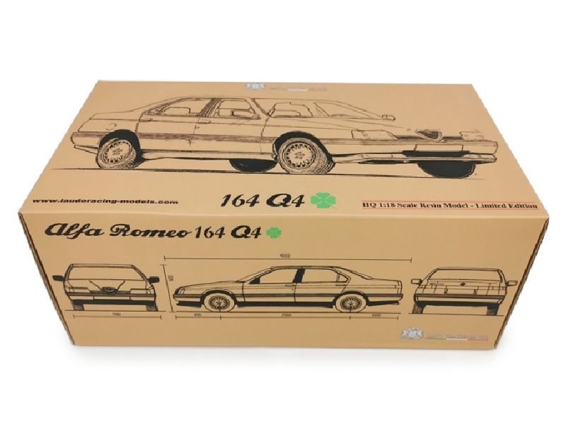 Miniature Alfa Romeo 164 Q4 1993 – Triple9 1/18 – Argenté, Neuve En Boîte