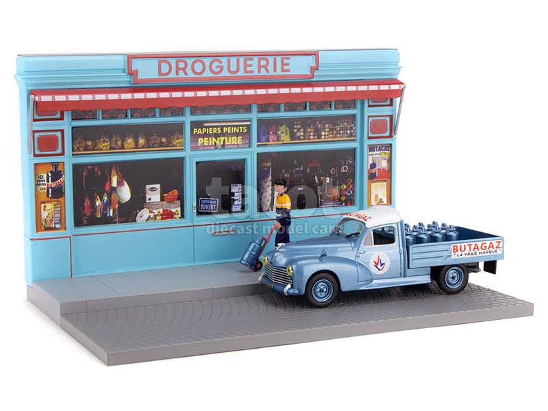 Leader Résine 1/43 - Peugeot 203 Pick Up Bâchée Grise Bâche