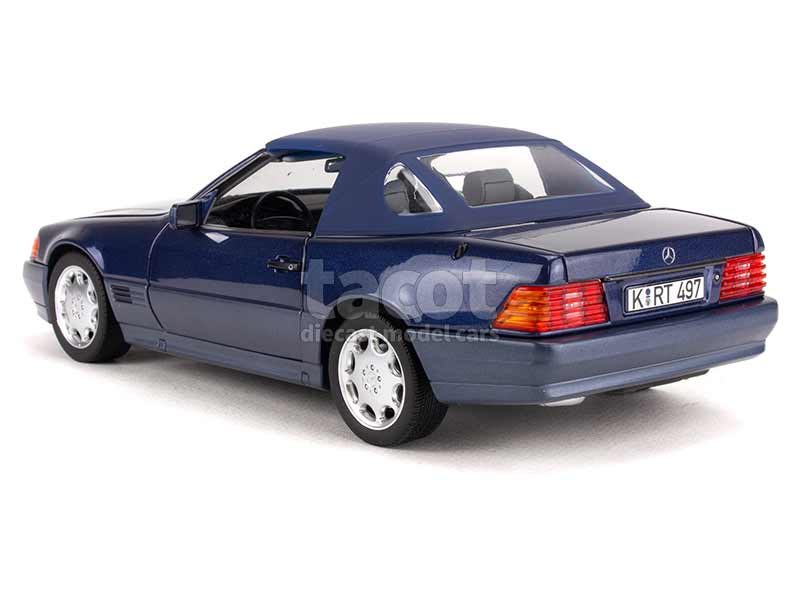 Revell 1/18 - Mercedes 500 Sl R129 Dark blue Hard Top Glazed
