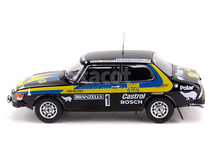 Miniature Voiture Saab 99 Swedish Rally 1977 - IXO échelle 1/43 - Neuve Sous Blister