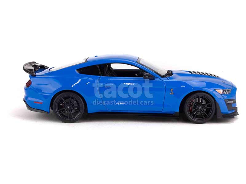 Maisto Mustang Shelby GT500 2020 Bleu - Modèle Échelle 1/18 - Collection Voiture Miniature