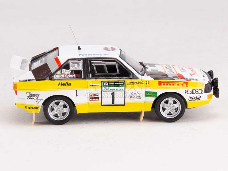 Trofeu RRir11 – Miniature Audi Sport Quattro Circuit Of Ireland 85 – Échelle 1/43 – Mouton / Pons – Résine