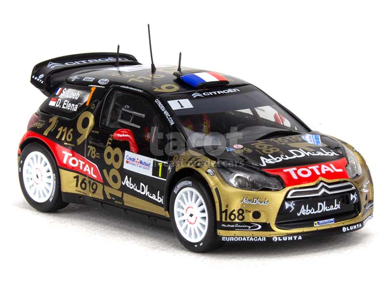 NOREV 1/43 Citroën DS3 WRC N°1 – Rallye France 2013 – Loeb – Réf 155361