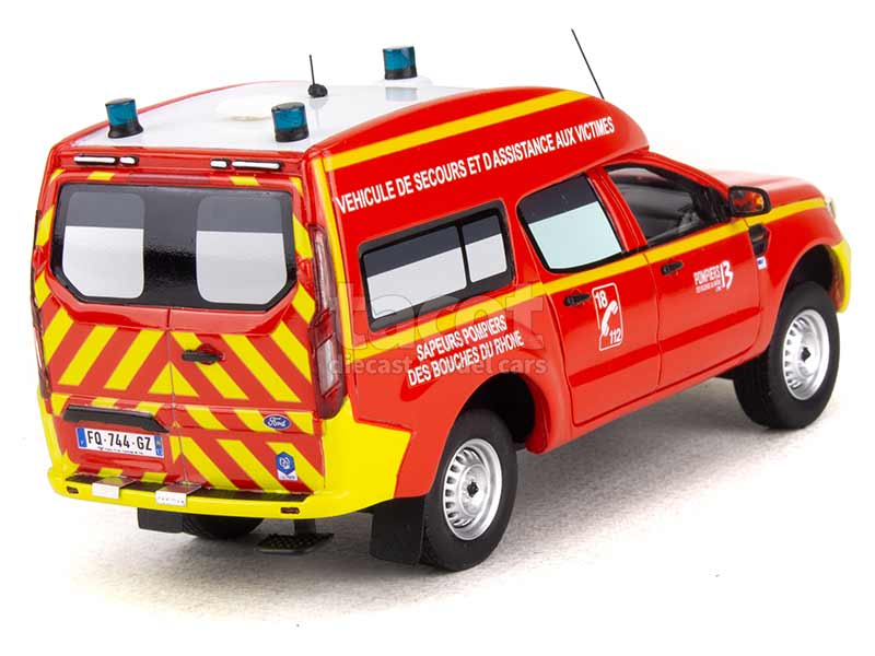 Ford Ranger BSE pompiers securite civile Alarme 1/43 - Les Miniatures