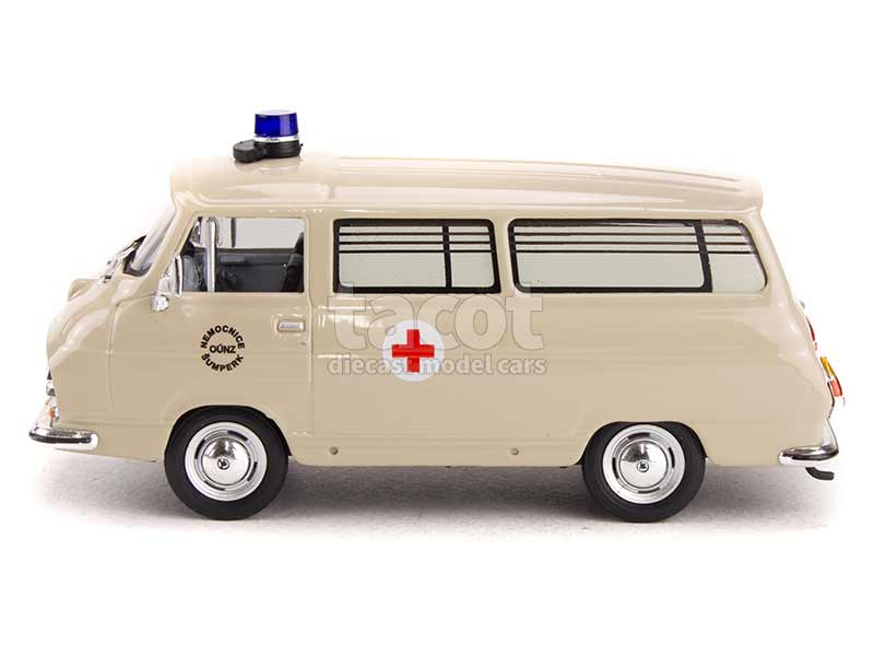 Skoda 1203 Minibus Ambulance 1974 – Abrex 1:43, Beige Orange, Miniature Neuve