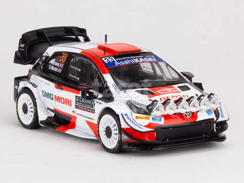 Miniature Toyota Yaris WRC 1/43 Rallye Monza 2021 Elfyn Evans IXO RAM823