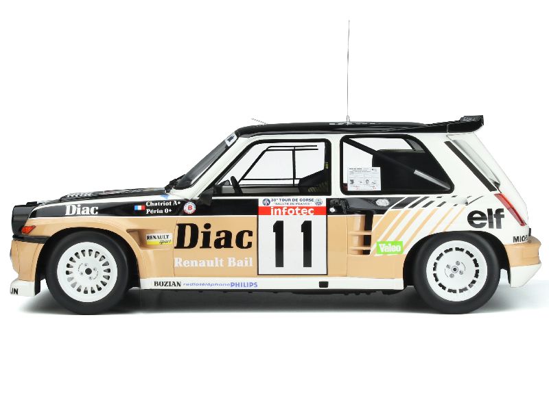 BALOCCO Ingrosso Modellismo Online . RENAULT R5 MAXI TURBO N.11 2nd  CORSE 1986 F.CHATRIOT-M