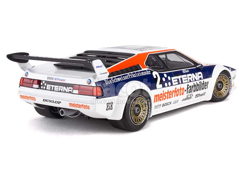 Miniature BMW M1 DRM Zolder 1981 – 1/18 – Minichamps – Métal – Blanc